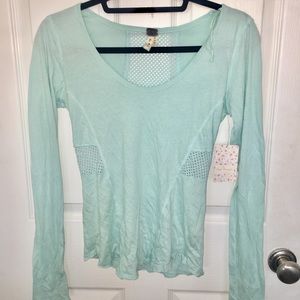 Free People sky blue top